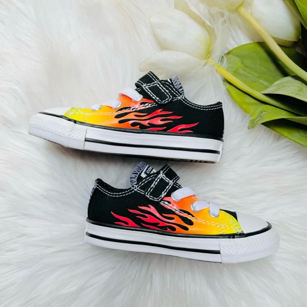 Toddler Converse Flame Print Sneakers